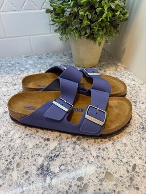 Birkenstock Arizona Sandals blue womens size 6 EUR size 37